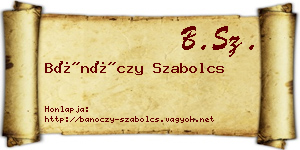 Bánóczy Szabolcs névjegykártya